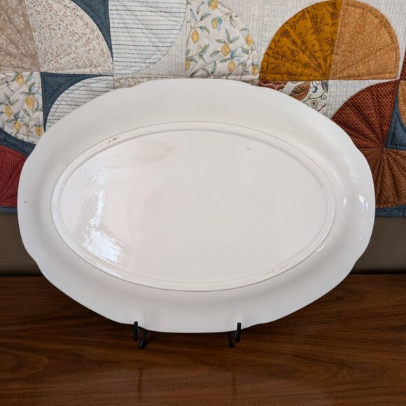 🦃Vintage Large Turkey Ceramic Serving Platter 20"x14" XL MCM Thanksgiving Xmas - Picture 2 of 5